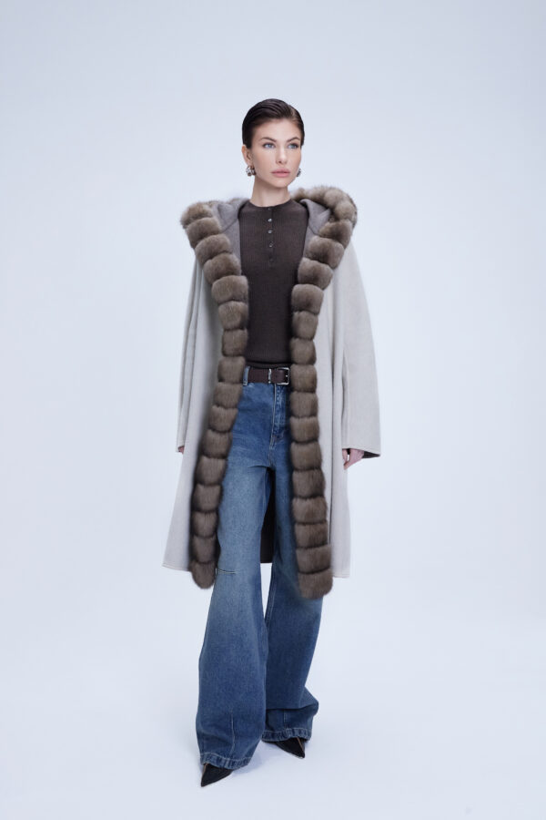 Пальто с капюшоном, кашемир Loro Piana
